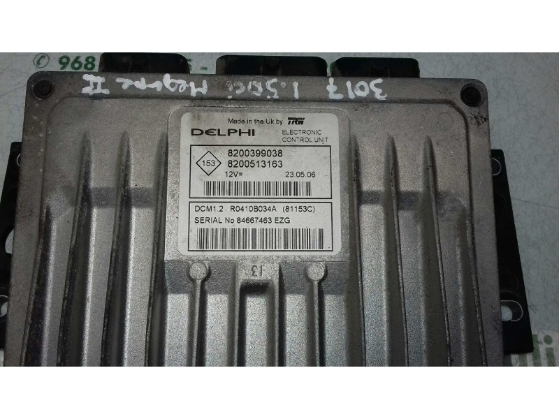 Recambio de centralita motor uce para renault megane ii berlina 5p confort authentique referencia OEM IAM 8200399038 8200513163 