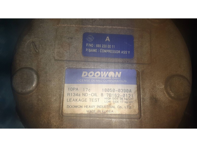 Recambio de compresor aire acondicionado para ssangyong rodius xdi deluxe 4wd referencia OEM IAM A6652300011 180500390A 66523000
