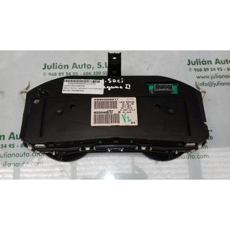 Recambio de cuadro instrumentos para renault megane ii berlina 5p confort authentique referencia OEM IAM 8200408787D 35110419 VI