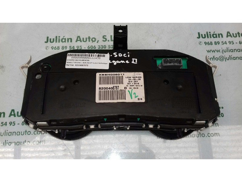 Recambio de cuadro instrumentos para renault megane ii berlina 5p confort authentique referencia OEM IAM 8200408787D 35110419 VI