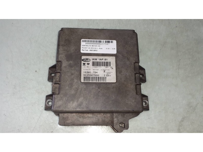 Recambio de centralita motor uce para peugeot 206 berlina e-music referencia OEM IAM IAW1AP81 16301794 MAGNETI MARELLI