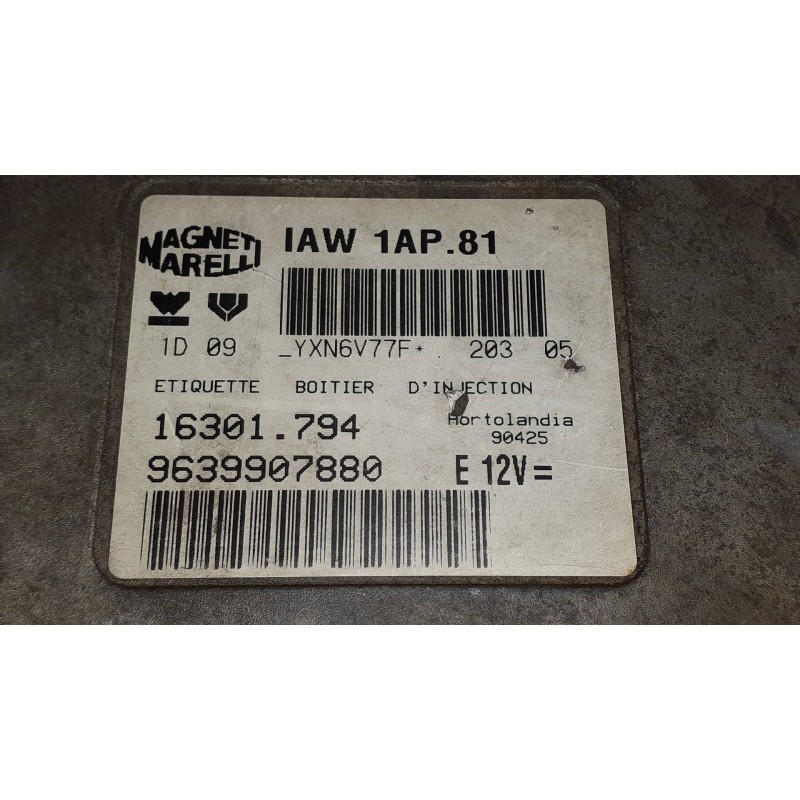 Recambio de centralita motor uce para peugeot 206 berlina e-music referencia OEM IAM IAW1AP81 16301794 MAGNETI MARELLI
