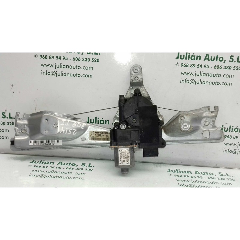 Recambio de elevalunas trasero izquierdo para peugeot 308 sport referencia OEM IAM 9659826780 9659834880 ELECTRICO