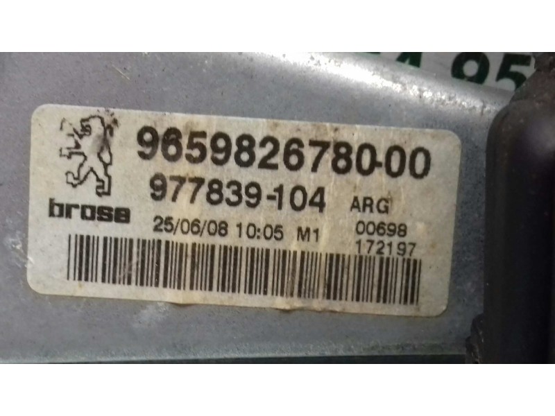 Recambio de elevalunas trasero izquierdo para peugeot 308 sport referencia OEM IAM 9659826780 9659834880 ELECTRICO