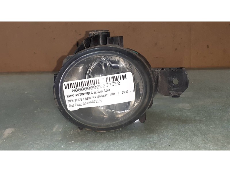 Recambio de faro antiniebla izquierdo para bmw serie 1 berlina (e81/e87) 118d referencia OEM IAM 89203672LH 13101610 VALEO