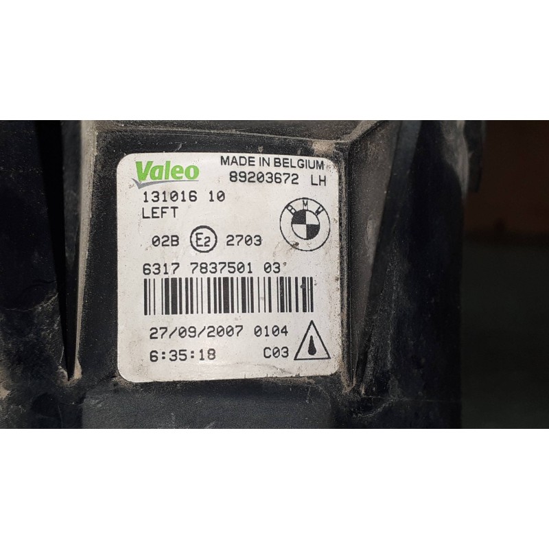 Recambio de faro antiniebla izquierdo para bmw serie 1 berlina (e81/e87) 118d referencia OEM IAM 89203672LH 13101610 VALEO