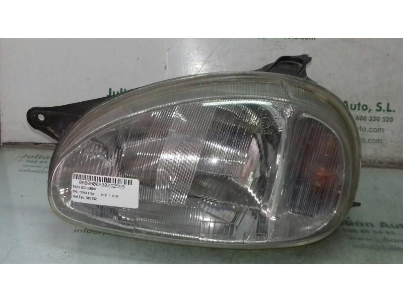 Recambio de faro izquierdo para opel corsa b eco referencia OEM IAM 085132  VALEO