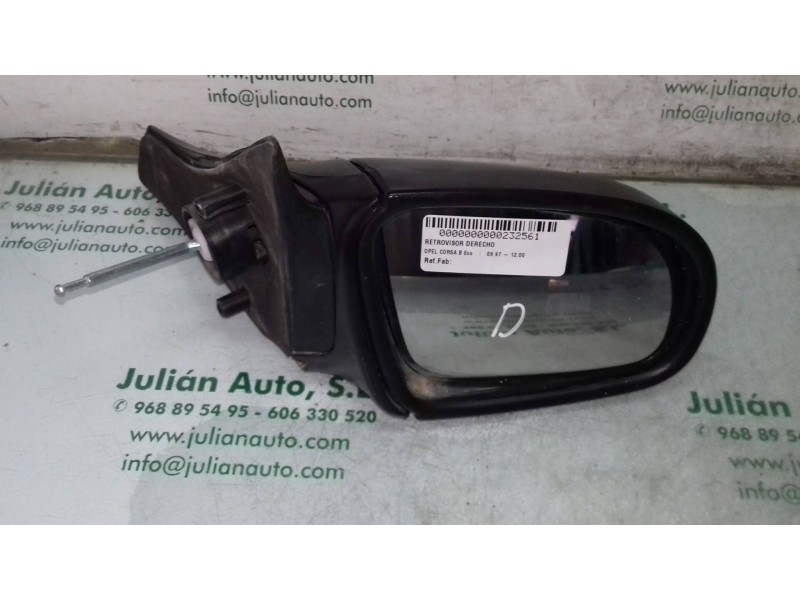 Recambio de retrovisor derecho para opel corsa b eco referencia OEM IAM   MANUAL