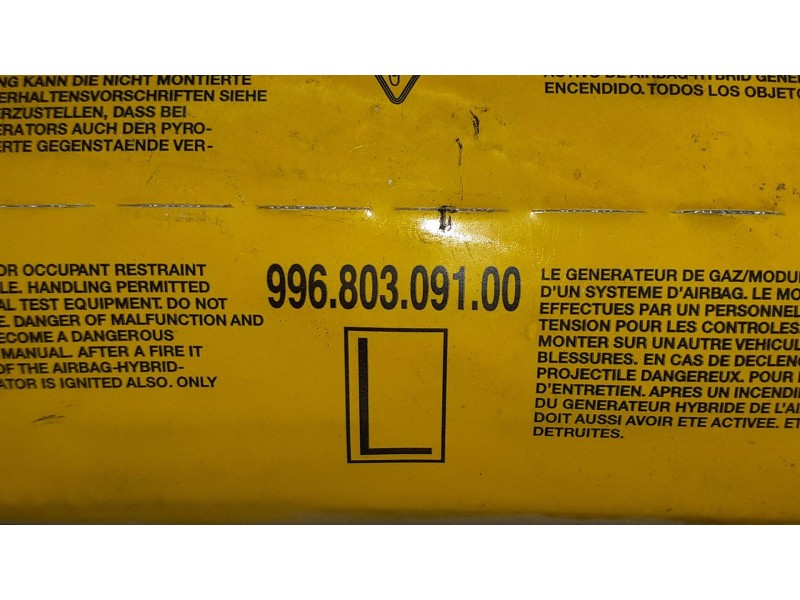 Recambio de airbag cortina delantero izquierdo para porsche 911 (typ 996) referencia OEM IAM 99680309100 09111010733418 