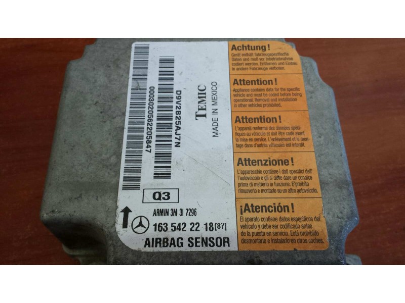 Recambio de centralita airbag para mercedes-benz clase m (w163) 270 cdi final edition (163.113) referencia OEM IAM 1635455518(87