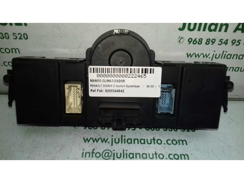 Recambio de mando climatizador para renault scenic ii confort dynamique referencia OEM IAM 8200344842 69340017 VALEO