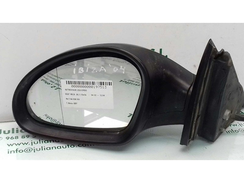 Recambio de retrovisor izquierdo para seat ibiza (6l1) stella referencia OEM IAM 836193  MANUAL