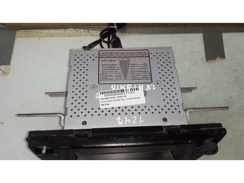 Recambio de sistema audio / radio cd para toyota prius (nhw30) plug-in hybrid advance referencia OEM IAM   