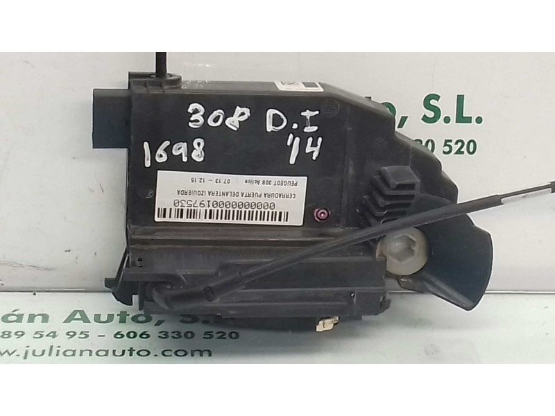 Recambio de cerradura puerta delantera izquierda para peugeot 308 active referencia OEM IAM 9810309480  