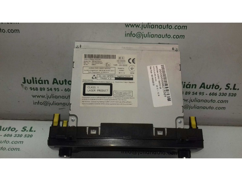 Recambio de sistema audio / radio cd para toyota auris active referencia OEM IAM 8614002010 10R030232 FA032211