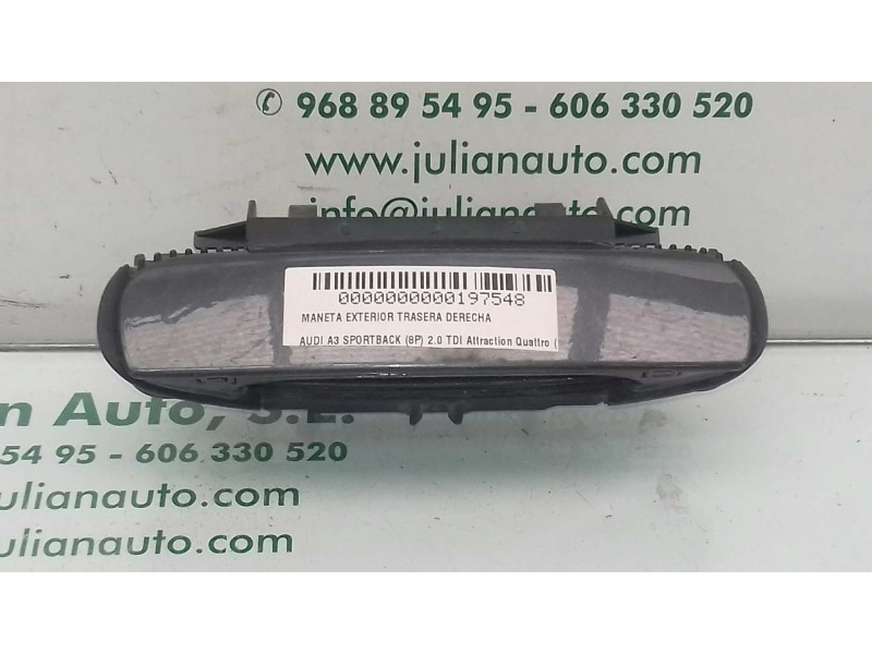 Recambio de maneta exterior trasera derecha para audi a3 sportback (8p) 2.0 tdi attraction quattro (125kw) referencia OEM IAM 4B