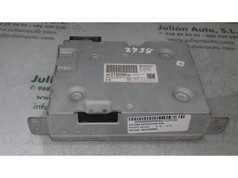 Recambio de sistema navegacion gps para peugeot 308 style referencia OEM IAM 9821908880  CONTINENTAL