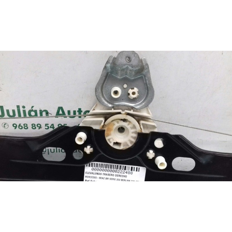 Recambio de elevalunas trasero derecho para mercedes-benz clase c (w203) berlina 220 cdi (la) (203.008) referencia OEM IAM   ELE