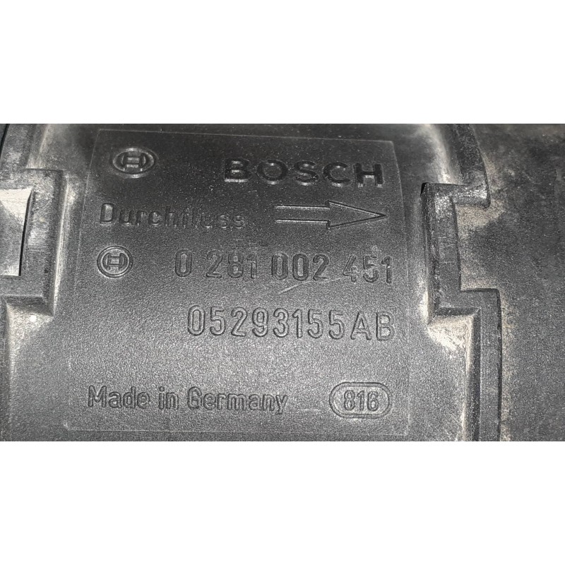 Recambio de caudalimetro para chrysler voyager (rg) 2.5 crd se grand voyager 10 millones referencia OEM IAM 05293155AB 028100245