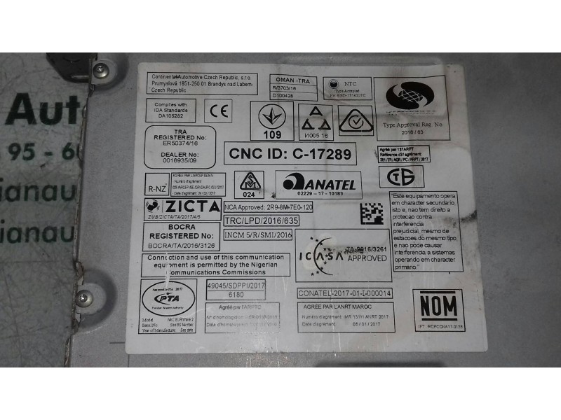 Recambio de sistema navegacion gps para peugeot 308 style referencia OEM IAM 9821908880  CONTINENTAL