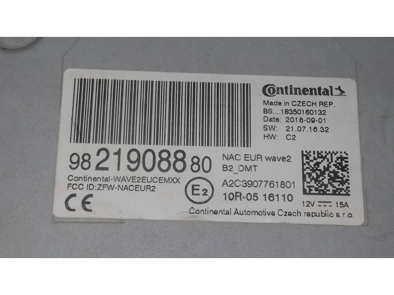 Recambio de sistema navegacion gps para peugeot 308 style referencia OEM IAM 9821908880  CONTINENTAL