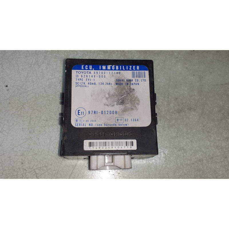 Recambio de centralita inmovilizador para toyota corolla (e12) 1.4 d-4d luna compact referencia OEM IAM 8978012140 626149000 97R