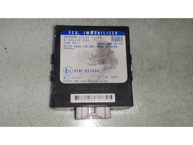 Recambio de centralita inmovilizador para toyota corolla (e12) 1.4 d-4d luna compact referencia OEM IAM 8978012140 626149000 97R
