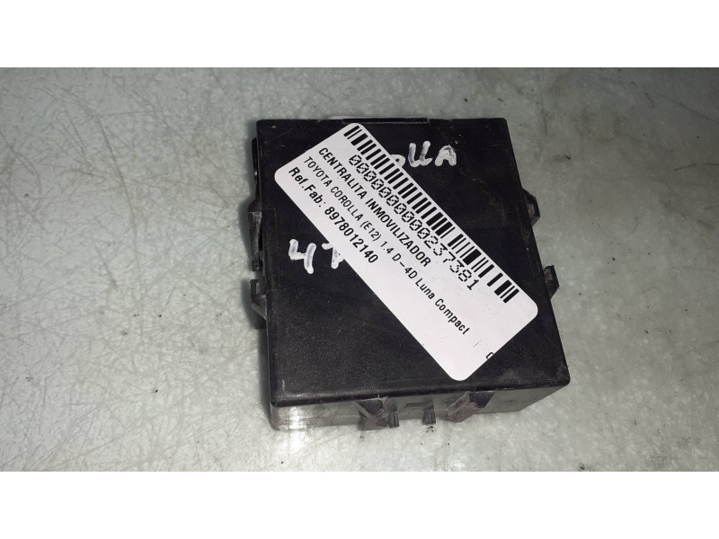 Recambio de centralita inmovilizador para toyota corolla (e12) 1.4 d-4d luna compact referencia OEM IAM 8978012140 626149000 97R