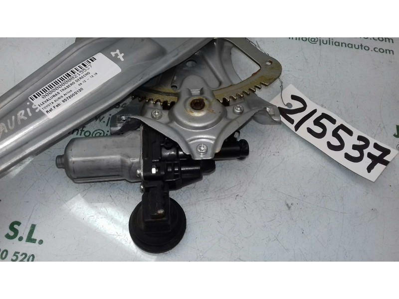 Recambio de elevalunas trasero derecho para toyota auris active referencia OEM IAM 857200D120 973581101 DENSO