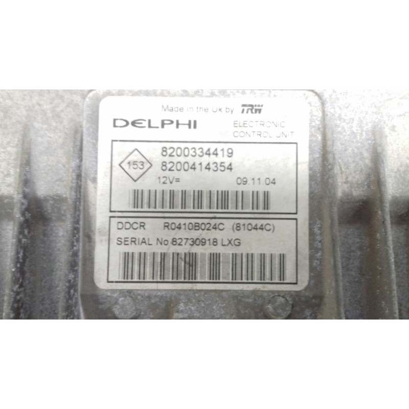 Recambio de centralita motor uce para renault scenic ii confort dynamique referencia OEM IAM 8200334419 8200414354 R0410B024C