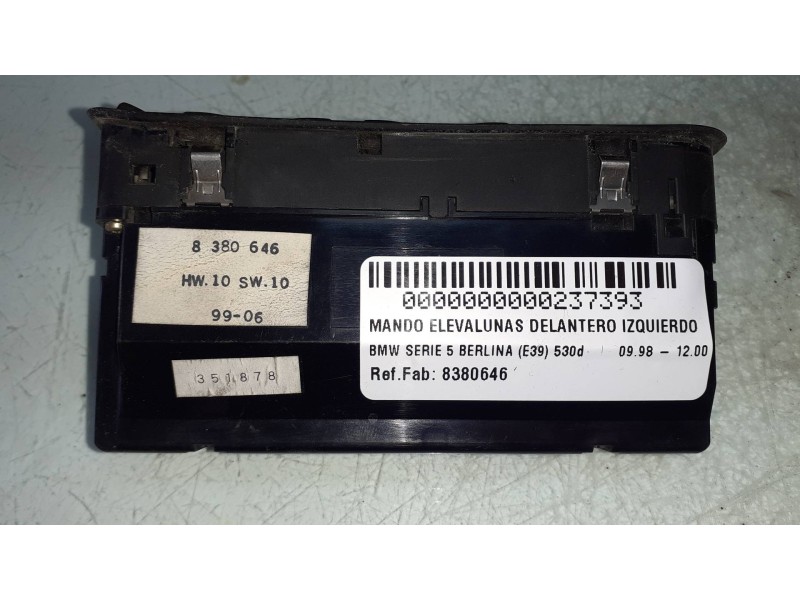 Recambio de mando elevalunas delantero izquierdo para bmw serie 5 berlina (e39) 530d referencia OEM IAM 8380646  