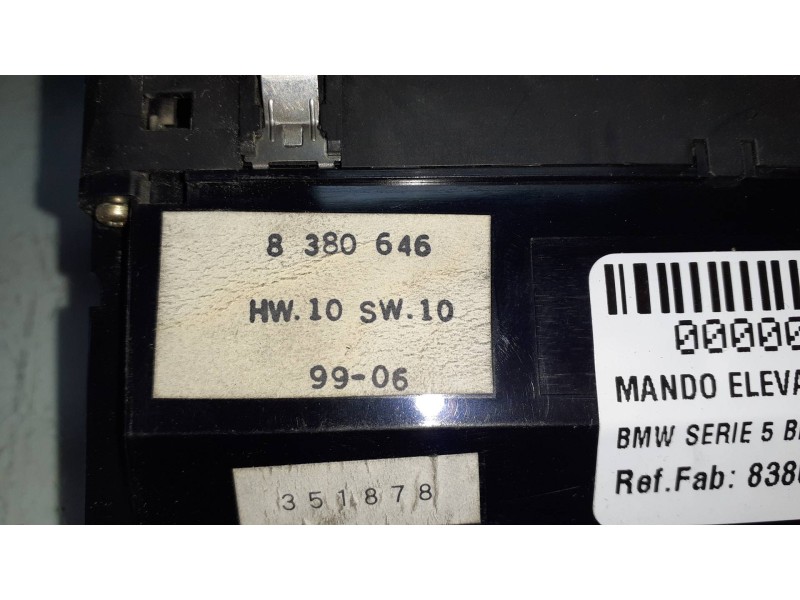Recambio de mando elevalunas delantero izquierdo para bmw serie 5 berlina (e39) 530d referencia OEM IAM 8380646  