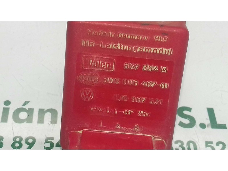 Recambio de resistencia calefaccion para seat toledo (1m2) 1.9 tdi referencia OEM IAM 1J0907521 657364M 5DS00646701