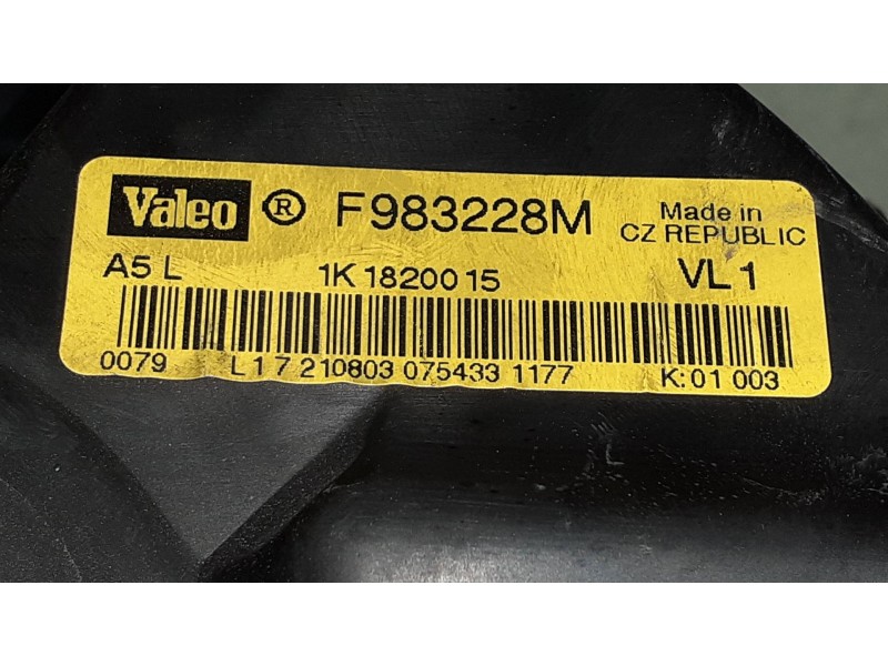 Recambio de ventilador calefaccion para volkswagen touran (1t1) highline referencia OEM IAM 1K1820015 F983228M CONECTOR 4 PINES