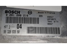 Recambio de centralita motor uce para peugeot 206 berlina xt referencia OEM IAM 0261206216 9632693980 BOSCH 2