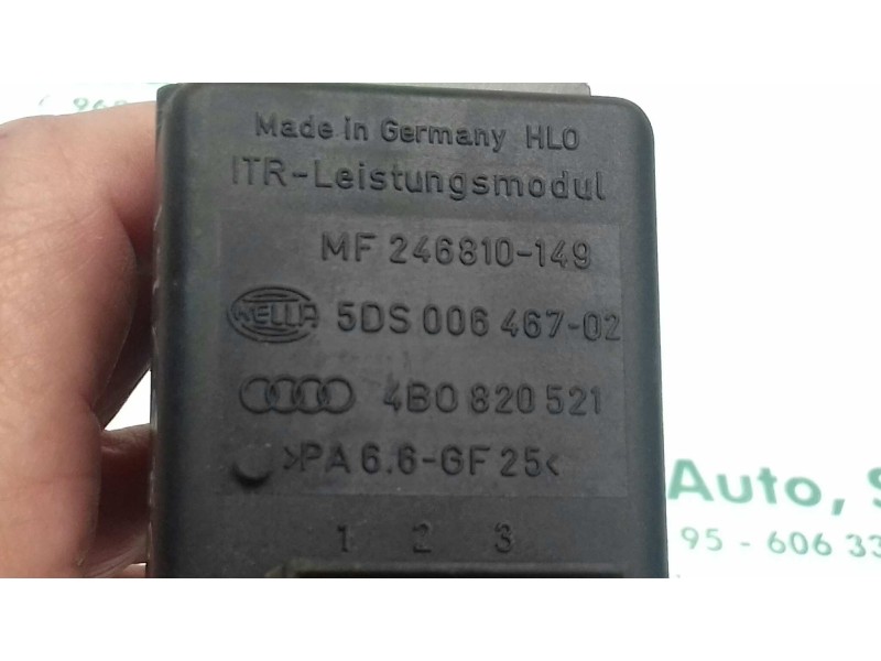 Recambio de resistencia calefaccion para audi a6 avant (4b5) 2.5 tdi quattro referencia OEM IAM 4B0820521  5DS00646702 Recambio de resistencia calefaccion para audi a6 avant (4b5) 2.5 tdi quattro referencia OEM IAM 4B0820521  5DS00646702