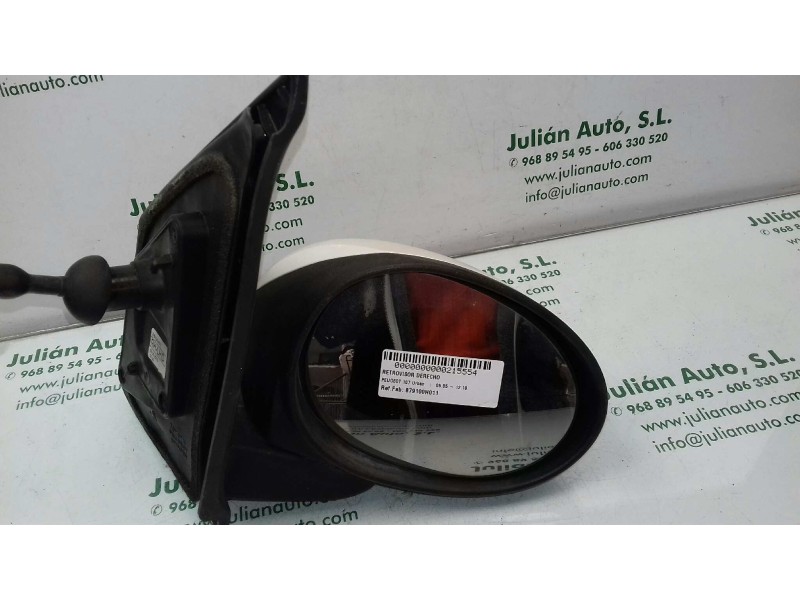 Recambio de retrovisor derecho para peugeot 107 urban referencia OEM IAM 879100H011  MANUAL