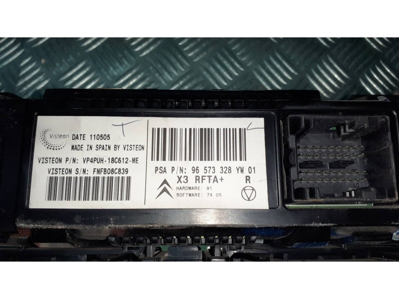 Recambio de mando climatizador para citroen c5 berlina sx (e) referencia OEM IAM 96573328YW 96498322YW VP4PUH18C612ME