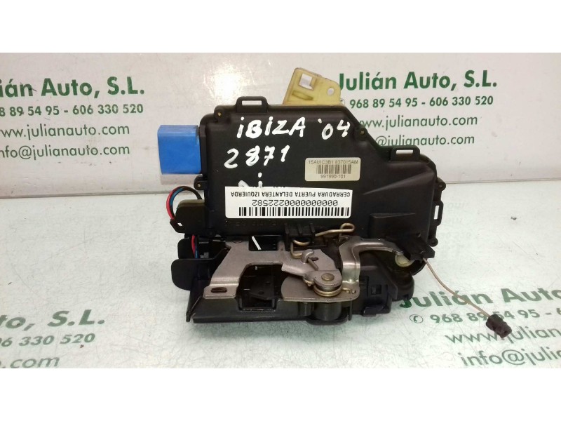 Recambio de cerradura puerta delantera izquierda para seat ibiza (6l1) stella referencia OEM IAM 15AMC3B1837015AM 991990101 3 + 