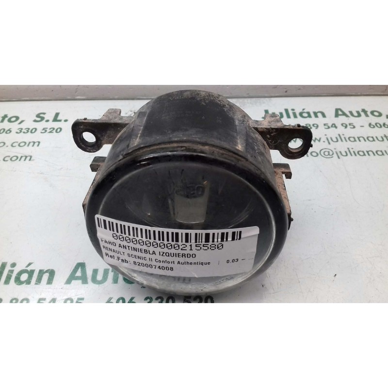 Recambio de faro antiniebla izquierdo para renault scenic ii confort authentique referencia OEM IAM 8200074008 89202504 