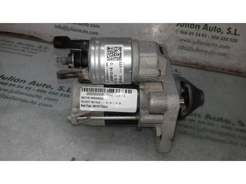 Recambio de motor arranque para peugeot 308 style referencia OEM IAM 9812715480 ESW1016D VALEO