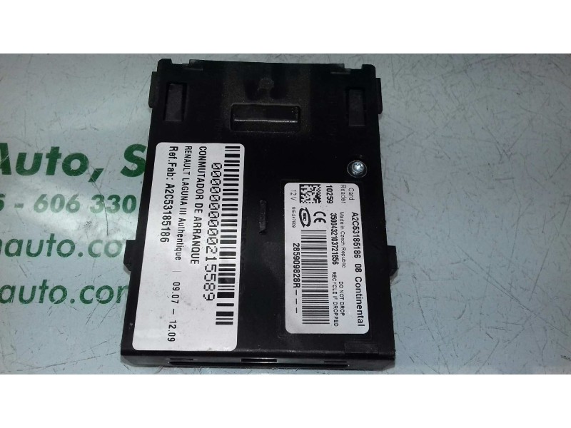 Recambio de conmutador de arranque para renault laguna iii authentique referencia OEM IAM A2C53185186 2859098728R LECTOR TARJETA