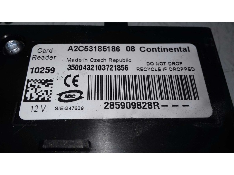Recambio de conmutador de arranque para renault laguna iii authentique referencia OEM IAM A2C53185186 2859098728R LECTOR TARJETA