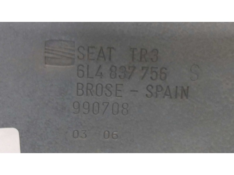 Recambio de elevalunas delantero derecho para seat ibiza (6l1) stella referencia OEM IAM 6L4837752EQ 6L4837756 ELECTRICO