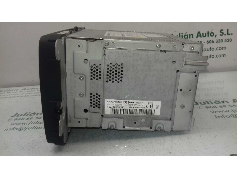 Recambio de sistema audio / radio cd para seat leon (1p1) style ecomotive referencia OEM IAM 5P0035191C RNS310 NAVEGADOR