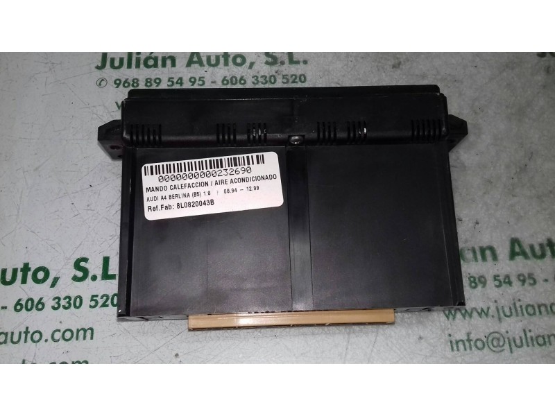 Recambio de mando calefaccion / aire acondicionado para audi a4 berlina (b5) 1.8 referencia OEM IAM 8L0820043B 5HB00760800 HELLA