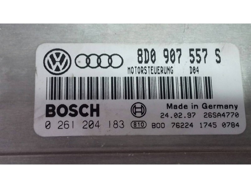 Recambio de centralita motor uce para audi a4 berlina (b5) 1.8 referencia OEM IAM 8D0907557S 0261204183 BOSCH