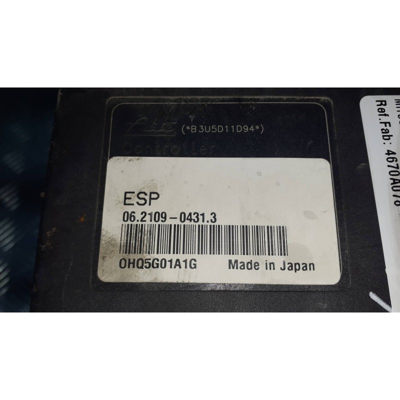 Recambio de abs para mitsubishi grandis (na0w) 2.0 di-d inform referencia OEM IAM 4670A078 06210904313 06210202644