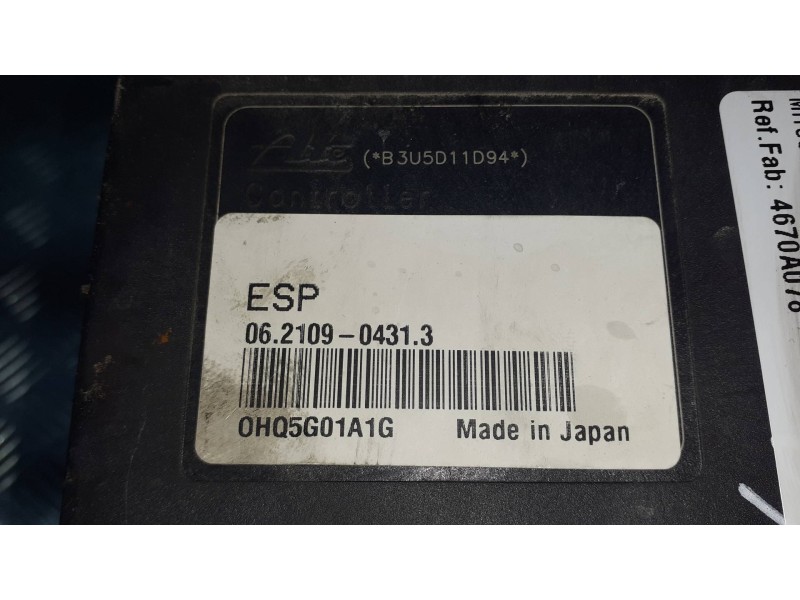 Recambio de abs para mitsubishi grandis (na0w) 2.0 di-d inform referencia OEM IAM 4670A078 06210904313 06210202644