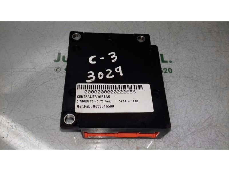 Recambio de centralita airbag para citroen c3 hdi 70 furio referencia OEM IAM 9658316580  TEMIC